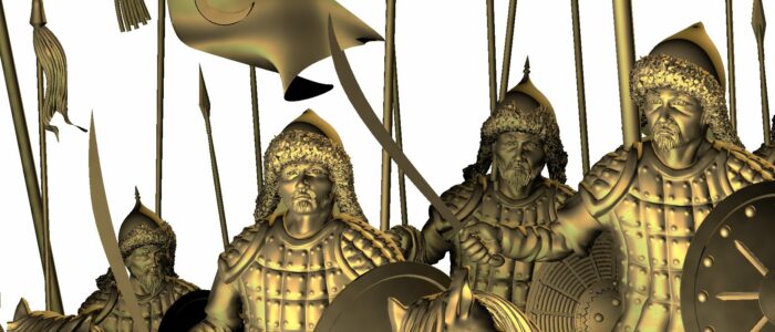 A fragment of the duel between Peresvet and Chelubey 3D modeling of parts and assemblies, CAD engineering and design of molds and tooling, Reverse engineering, Preparation of CAD models