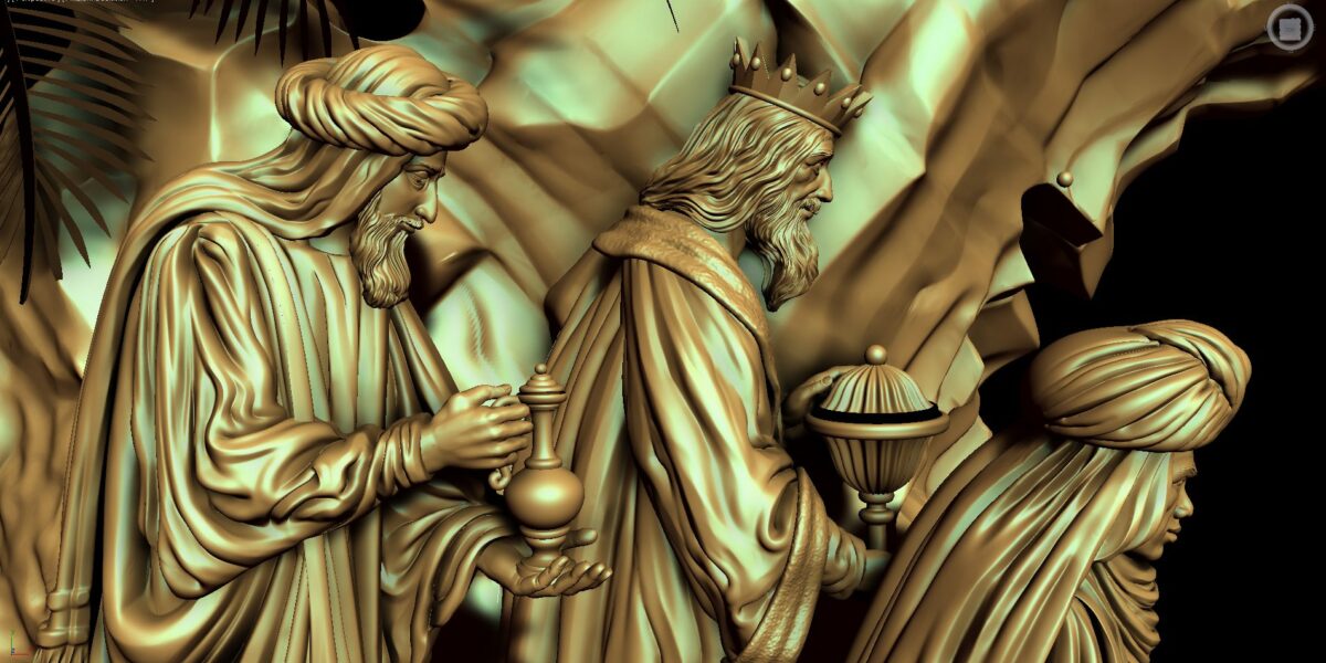 Nativity scene unfinished view 3D modeling of parts and assemblies, CAD engineering and design of molds and tooling, Reverse engineering, Preparation of CAD models